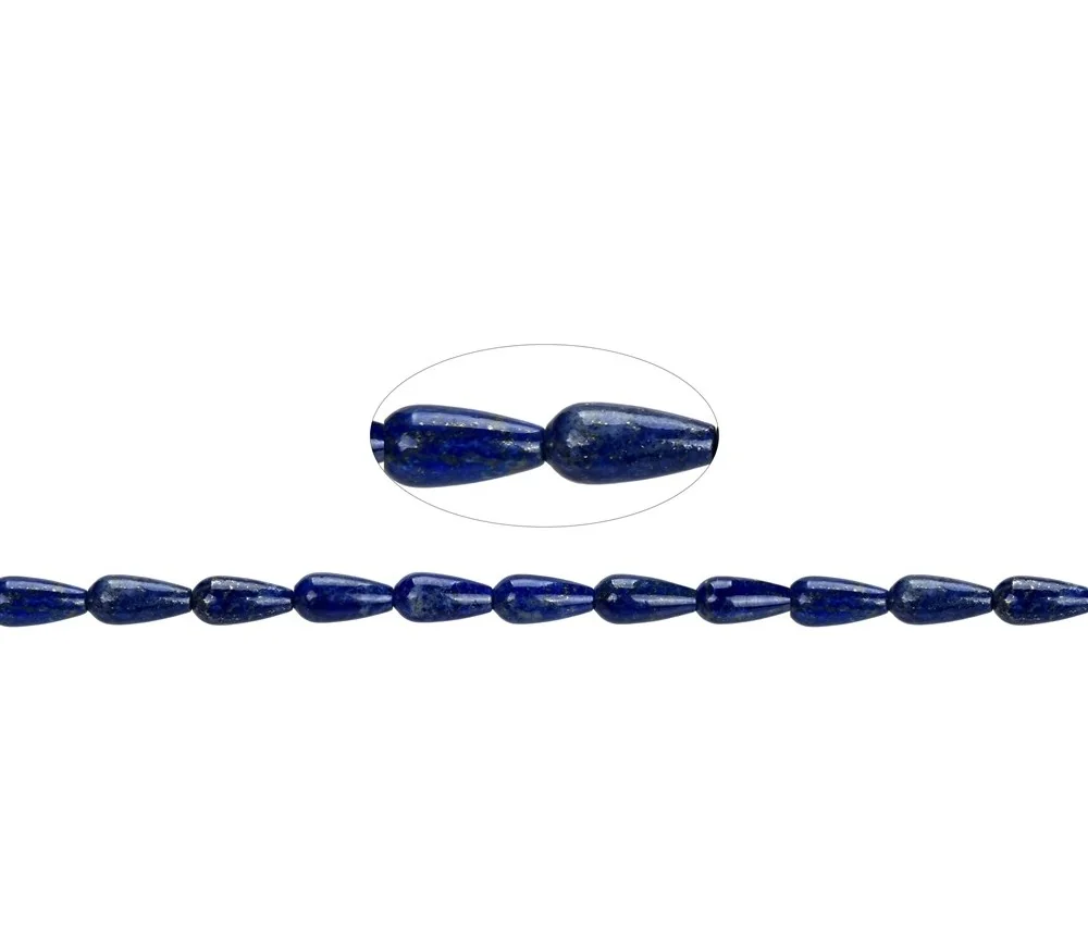 Heilstein & Edelstein-Strang - Tropfen, Lapis Lazuli AA, 16 x 08mm