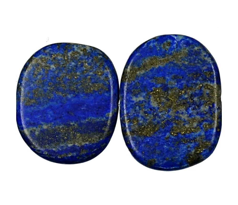 Heilstein & Edelstein-Strang - Platten Freeform, Lapis Lazuli AA, matt, 25-28 x 34-40mm