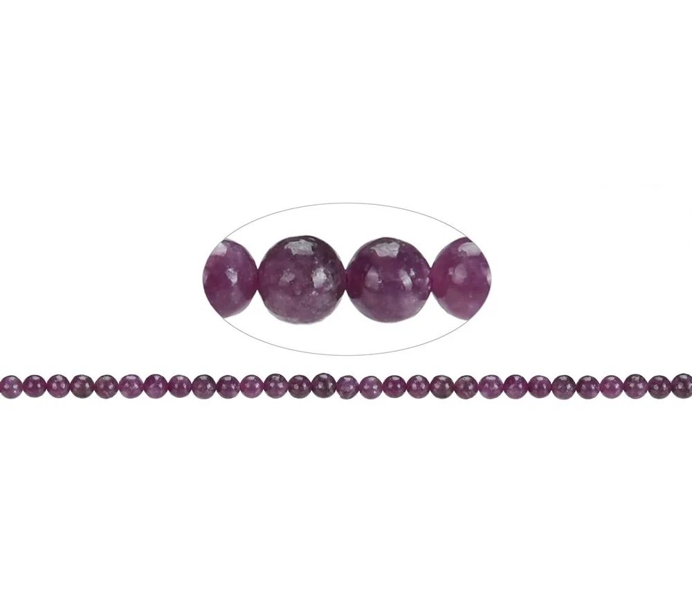 Heilstein & Edelstein-Strang - Kugeln, Lepidolith (stab.), 06mm