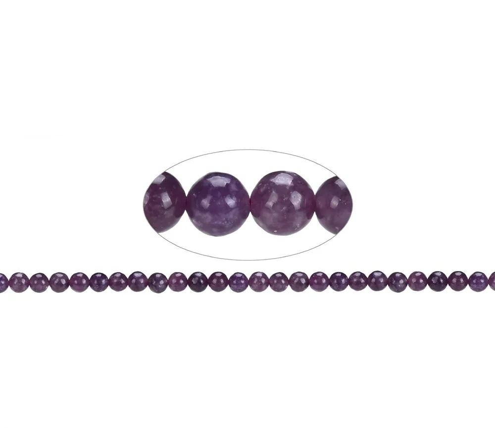 Heilstein & Edelstein-Strang - Kugeln, Lepidolith (stab.), 08mm