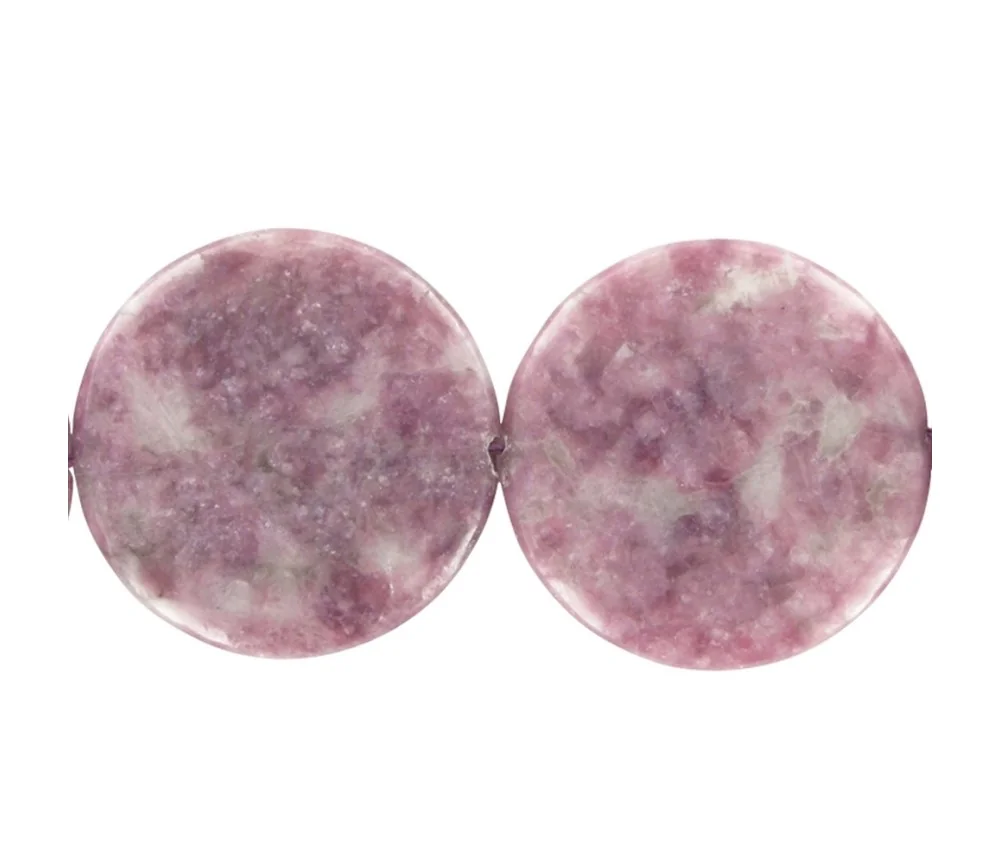 Heilstein & Edelstein-Strang - Coin, Lepidolith (stab.), 35 mm