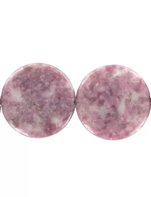 Heilstein & Edelstein-Strang - Coin, Lepidolith (stab.), 35 mm