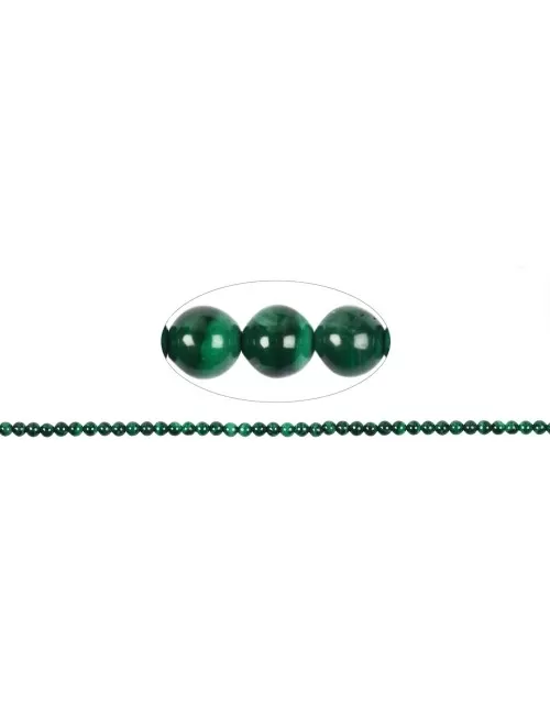 Heilstein & Edelstein-Strang - Kugeln, Malachit (stab.), 04mm