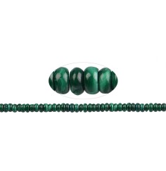 Heilstein & Edelstein-Strang - Button, Malachit (stab.), 03 x 06mm