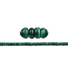 Heilstein & Edelstein-Strang - Button, Malachit (stab.), 03 x 06mm