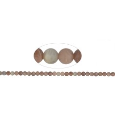 Heilstein & Edelstein-Strang - Kugeln, Mondstein (bunt), matt, 06mm