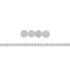 Heilstein & Edelstein-Strang - Kugeln, Mondstein (weiß), 06mm