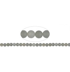 Heilstein & Edelstein-Strang - Kugeln, Mondstein (silbergrau), matt, 08mm (38 cm)