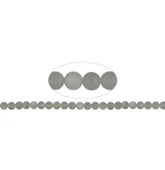 Heilstein & Edelstein-Strang - Kugeln, Mondstein (silbergrau), matt, 08mm (38 cm)