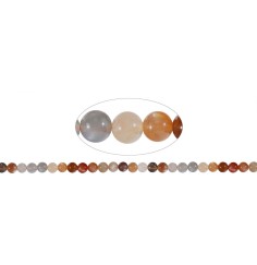 Heilstein & Edelstein-Strang - Kugeln, Mondstein (bunt), 08mm (37cm)