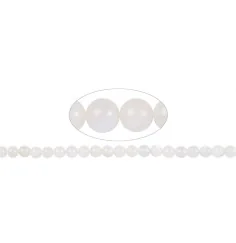 Heilstein & Edelstein-Strang - Kugeln, Mondstein (weiß), 08mm (39 cm)