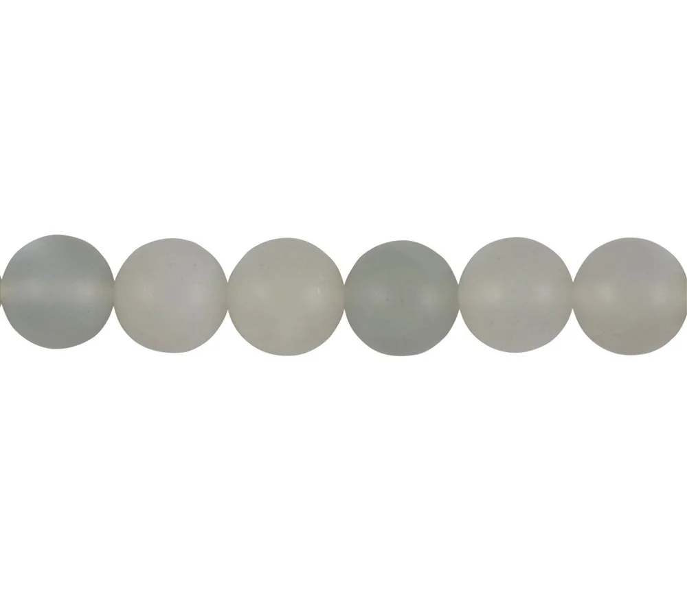 Heilstein & Edelstein-Strang - Kugeln, Mondstein (silbergrau), matt, 12mm (38 cm)