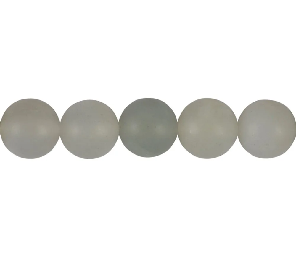 Heilstein & Edelstein-Strang - Kugeln, Mondstein (silbergrau), matt, 14mm (39cm)