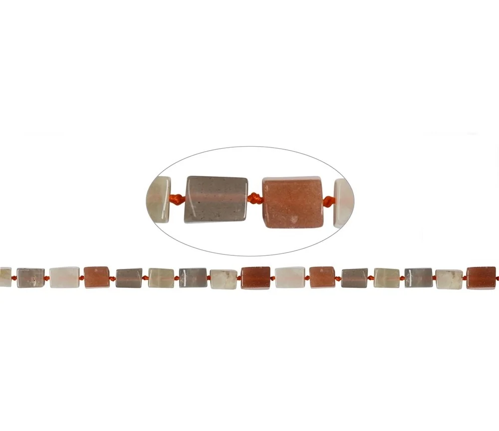 Heilstein & Edelstein-Strang - Quader, Mondstein, 10-12 x 08mm