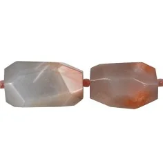 Heilstein & Edelstein-Strang - Nuggets, Mondstein, facettiert, 22-30 x 14-16mm