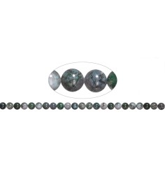 Heilstein & Edelstein-Strang - Kugeln, Moosachat, 08mm