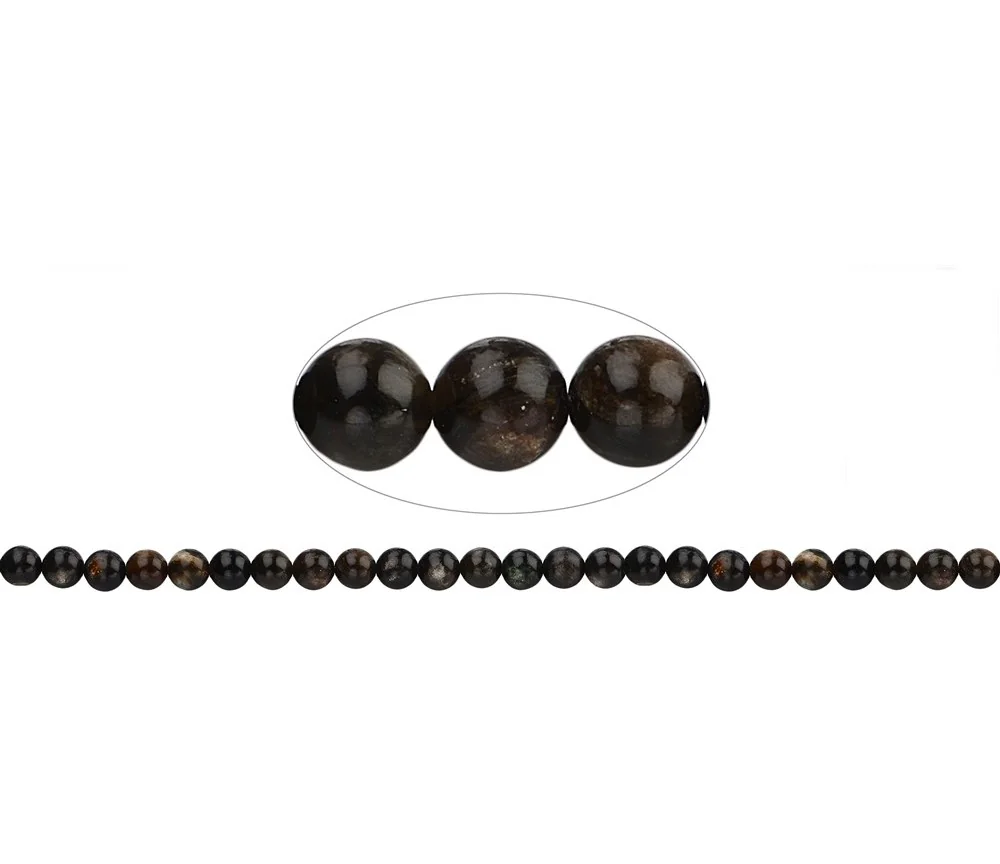 Heilstein & Edelstein-Strang - Kugeln, Muskovit-Glimmer (stab.), 08mm