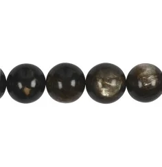 Heilstein & Edelstein-Strang - Kugeln, Muskovit-Glimmer (stab.), 16mm