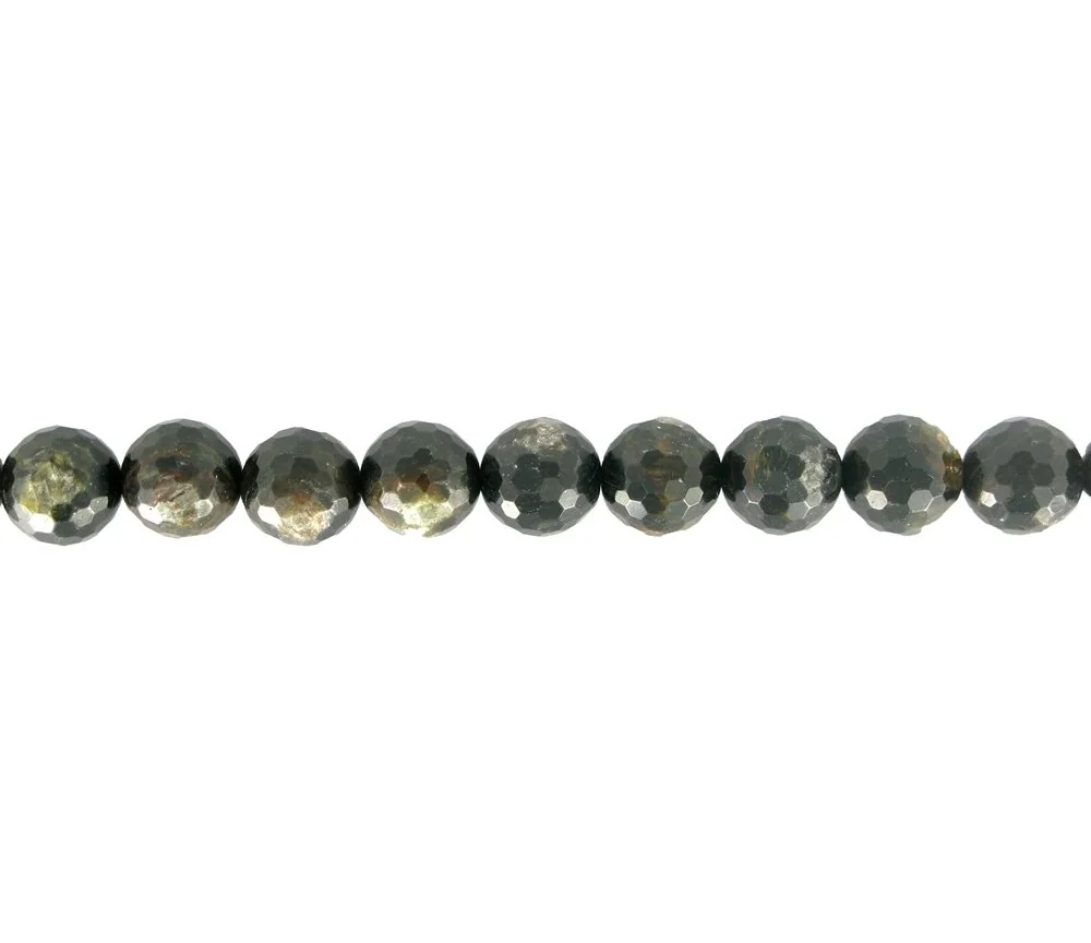 Heilstein & Edelstein-Strang - Kugeln, Muskovit-Glimmer (stab.), facettiert, 10mm