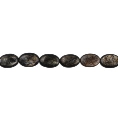 Heilstein & Edelstein-Strang - Linse, Muskovit-Glimmer (stab.), 12 x 08mm