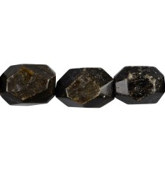 Heilstein & Edelstein-Strang - Nuggets, Muskovit-Glimmer (stab.), facettiert, 20 x 16mm