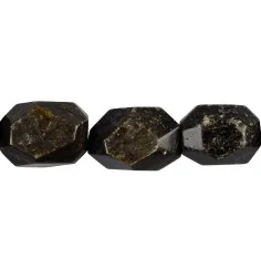 Heilstein & Edelstein-Strang - Nuggets, Muskovit-Glimmer (stab.), facettiert, 20 x 16mm