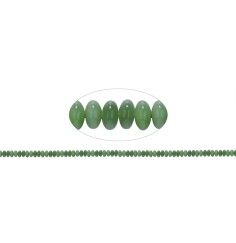 Heilstein & Edelstein-Strang - Button, Nephrit Jade, 04 x 06mm