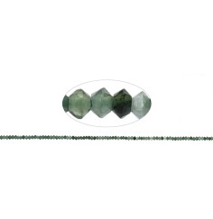 Heilstein & Edelstein-Strang - Button/Disc, Nephrit, facettiert, 01 x 02mm