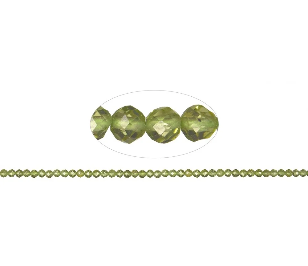 Heilstein & Edelstein-Strang - Kugeln, Peridot A, 04mm, facettiert (39cm)