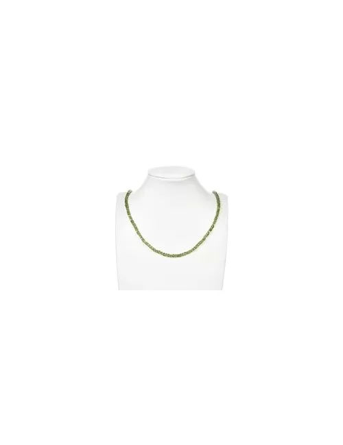 Heilstein & Edelstein-Strang - Würfel, Peridot, facettiert, 04mm (39cm)