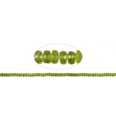 Heilstein & Edelstein-Strang - Button/Scheibchen, Peridot, facettiert, 02 x 05-06mm