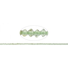 Heilstein & Edelstein-Strang - Button/Disc, Peridot, facettiert, 01 x 02mm (33cm)