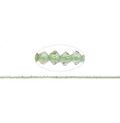 Heilstein & Edelstein-Strang - Button/Disc, Peridot, facettiert, 01 x 02mm (33cm)