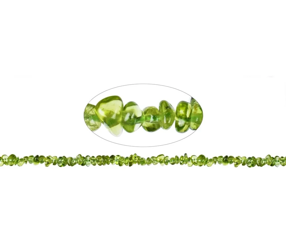 Heilstein & Edelstein-Strang - Trommelsteine, Peridot A, 05 x 08mm