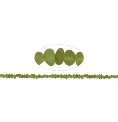 Heilstein & Edelstein-Strang - Trommelsteine, Peridot A, matt, 04 x 07mm
