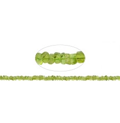Heilstein & Edelstein-Strang - Splitter eckig, Peridot A, 02-03 x 04-06mm