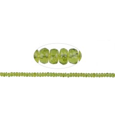 Heilstein & Edelstein-Strang - Button, Peridot, facettiert, 03 x 05mm