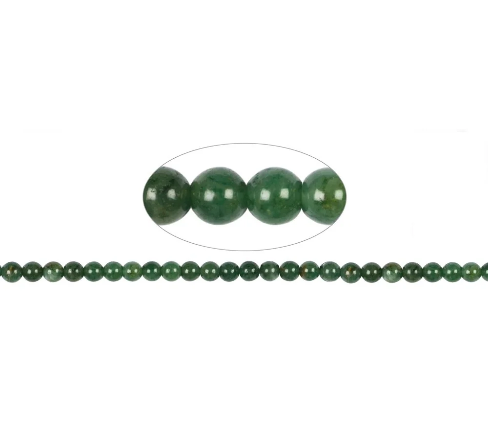 Heilstein & Edelstein-Strang - Kugeln, Prasem, 08mm