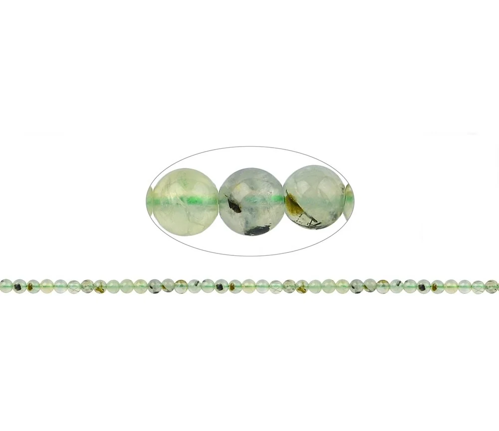Heilstein & Edelstein-Strang - Kugeln, Prehnit, 04mm