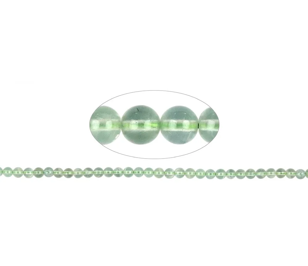 Heilstein & Edelstein-Strang - Kugeln, Prehnit, 06mm
