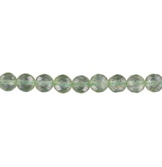 Heilstein & Edelstein-Strang - Kugeln, Prehnit A, facettiert, 06mm