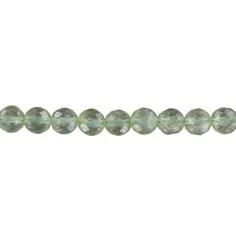 Heilstein & Edelstein-Strang - Kugeln, Prehnit A, facettiert, 06mm