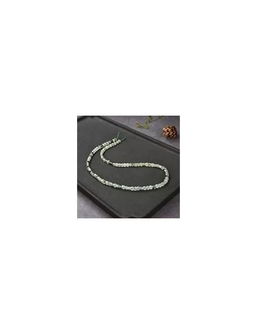 Heilstein & Edelstein-Strang - Würfel, Prehnit, facettiert, 04mm