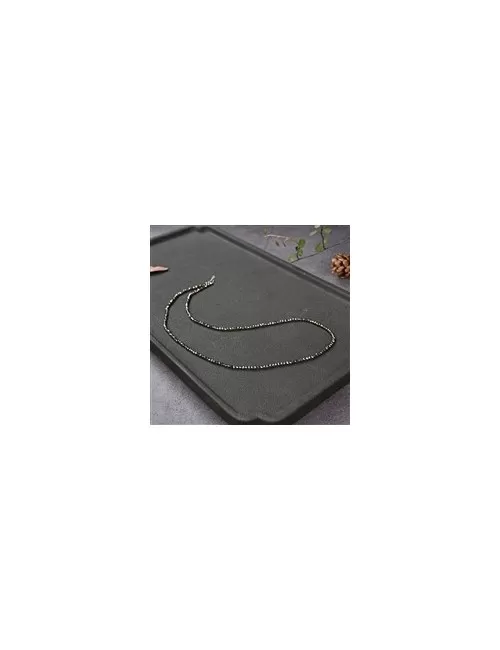 Heilstein & Edelstein-Strang - Kugeln, Pyrit, facettiert, 02mm