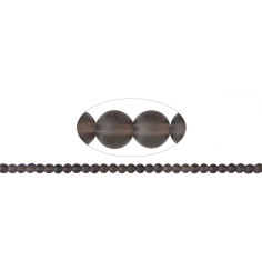 Heilstein & Edelstein-Strang - Kugeln, Rauchquarz, matt, 06mm (39cm)