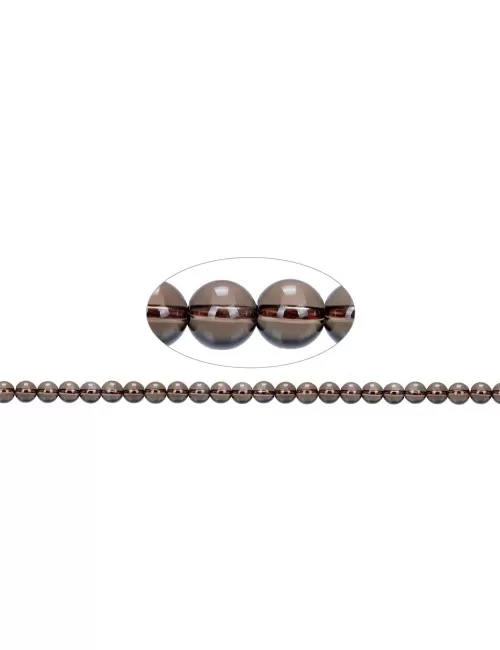 Heilstein & Edelstein-Strang - Kugeln, Rauchquarz, 08mm