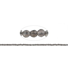 Heilstein & Edelstein-Strang - Kugeln, Rauchquarz, facettiert, 03mm