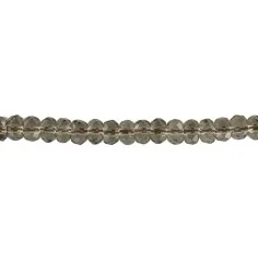 Heilstein & Edelstein-Strang - Button, Rauchquarz, facettiert, 08mm