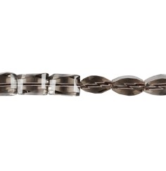 Heilstein & Edelstein-Strang - Nuggets, Rauchquarz A, facettiert, 13 x 10mm