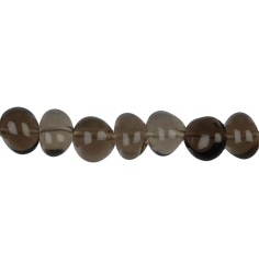Heilstein & Edelstein-Strang - Chips rundlich, Rauchquarz, 10 - 12 mm